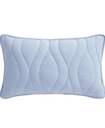 Salt Life Cove Quilted Boudoir Decorative Pillow, 12" X 20" In Blue