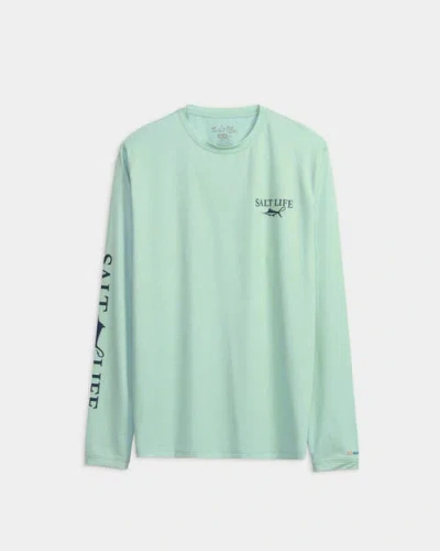 Salt Life Dragnet Slx Performance Long Sleeve Shirt In Green