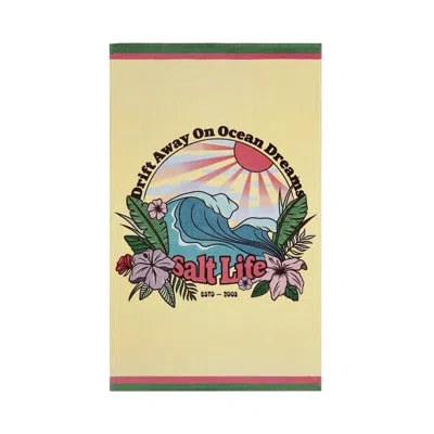 Salt Life Drift Away Beach Towel In Cream