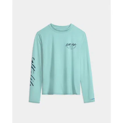Salt Life Escape To Paradise Performance Long Sleeve Tee In Blue
