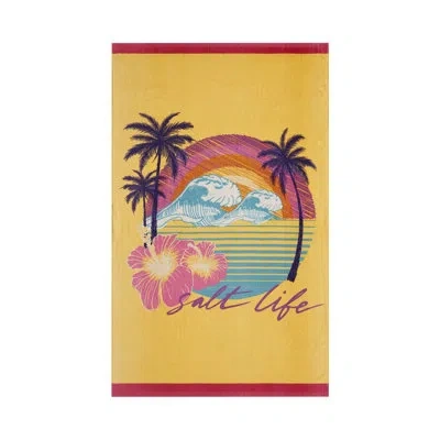 Salt Life Good Times Beach Towel In Orange