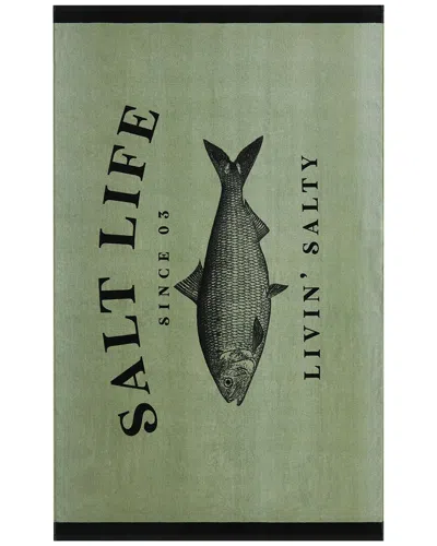 Salt Life Herring Beach Towel In Green