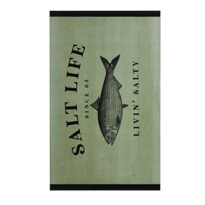 Salt Life Herring Beach Towel In Green