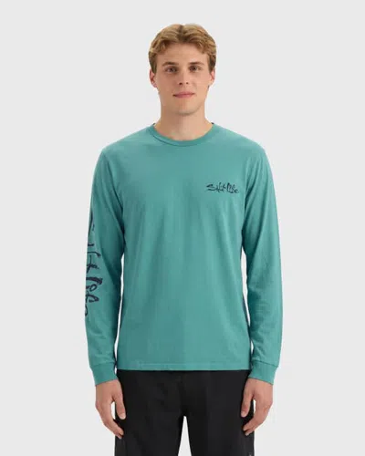 Salt Life Horizon Hunters Long Sleeve Tee In Green