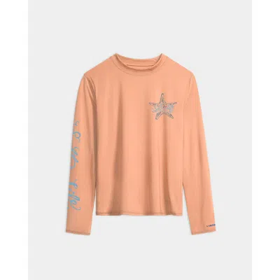 Salt Life Island Star Performance Long Sleeve Tee In Brown