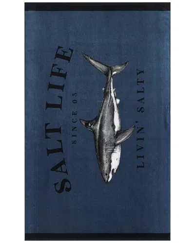 Salt Life Jaws Of Steel Beach Towel In Blue