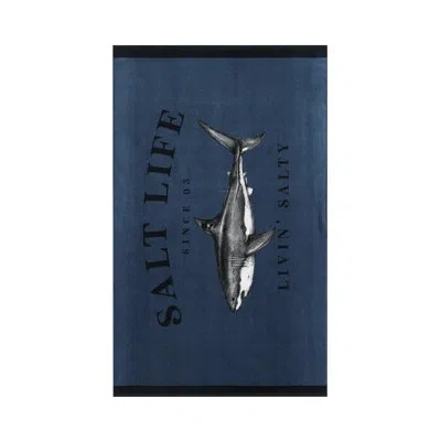 Salt Life Jaws Of Steel Beach Towel In Blue
