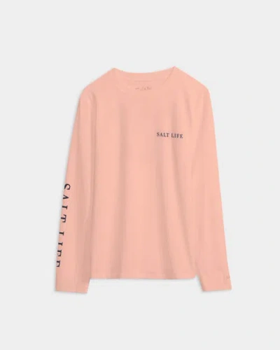Salt Life Lavish Livin Slx Performance Long Sleeve Tee In Pink