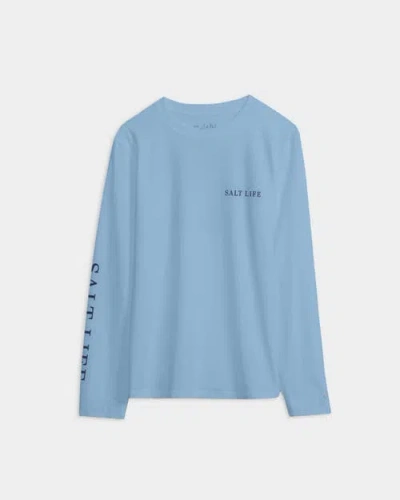 Salt Life Livin Slx Performance Long Sleeve Shirt In Blue