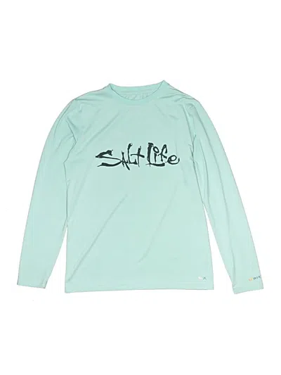 Pre-owned Salt Life Kids' Long Sleeve T-shirt In Blue