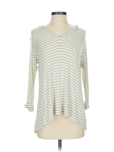 Pre-owned Salt Life Long Sleeve Top Ivory Scoop Neck Tops In White