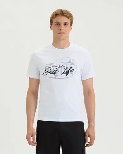 Salt Life Marlin Hooked Short Sleeve Tee In White