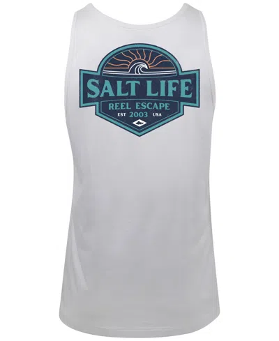Salt Life Men's Easy Days Graphic Sleeveless Tank Top In White