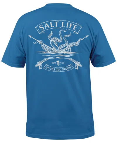 Salt Life Men's Octo Spears Short-sleeve Graphic T-shirt In Atlantic Blue