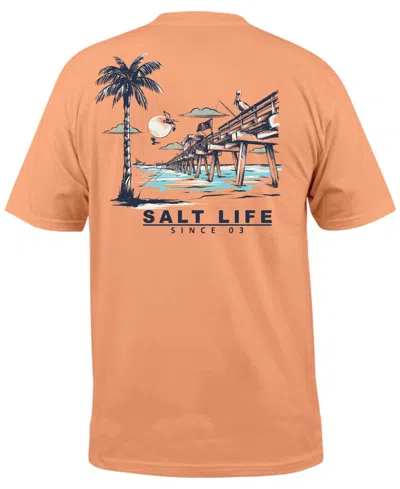 Salt Life Men's Pierside Graphic Short-sleeve T-shirt In Grapefruit