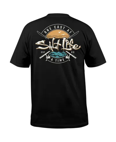 Salt Life Men's Short Sleeve Pocket Tee In Black