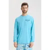 Salt Life Nothin' But Bite Long Sleeve Performance Tee In Blue