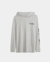 Salt Life Ocean Hooked Performance Hoodie In Gray