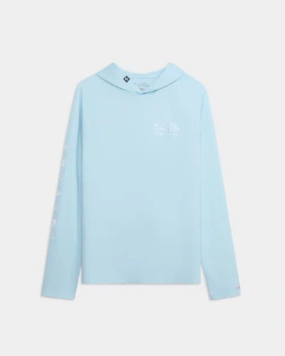 Salt Life Ocean Kin 2.0 Perforated Hoodie In Blue
