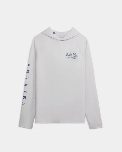 Salt Life Ocean Kin 2.0 Perforated Hoodie In Neutral