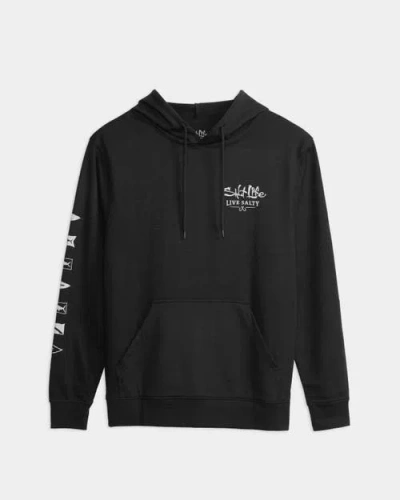 Salt Life Ocean Kin French Terry Pullover Hoodie In Black