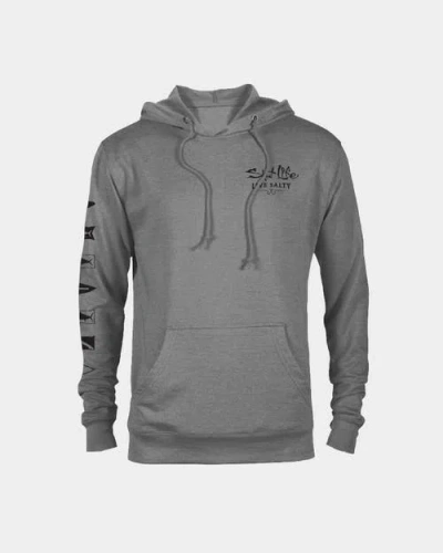 Salt Life Ocean Kin French Terry Pullover Hoodie In Gray