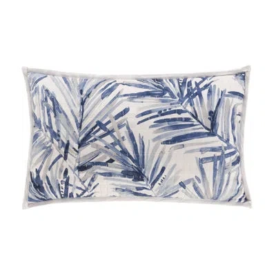 Salt Life Palm Beach Quilted Boudoir Decorative Throw Pillow In Blue