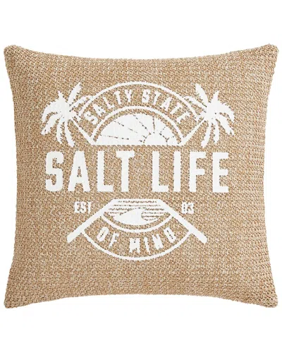 Salt Life Raffia Decorative Throw Pillow In Brown
