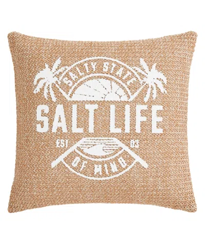 Salt Life Raffia Decorative Throw Pillow In Brown