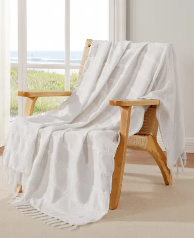 Salt Life Reef Coastal Throw, 50" X 60" In White