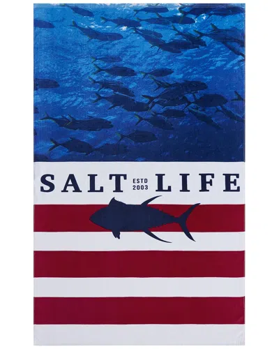 Salt Life Respect Beach Towel In Blue
