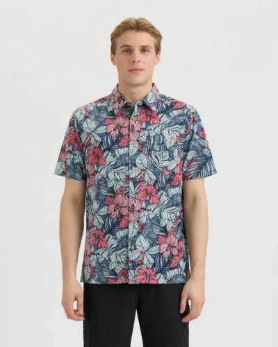 Salt Life Sailfish Blossom Woven Shirt In Blue