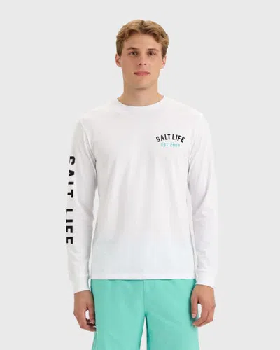 Salt Life Saltwater Apex Long Sleeve Tee In White