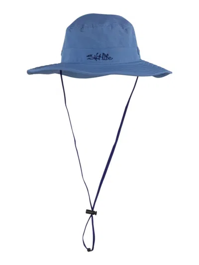 Salt Life Sand Bar Mens Uv Protection Lightweight Boonie Hat In Blue