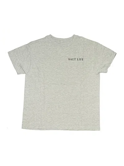 Pre-owned Salt Life Kids' Short Sleeve T-shirt In Gray
