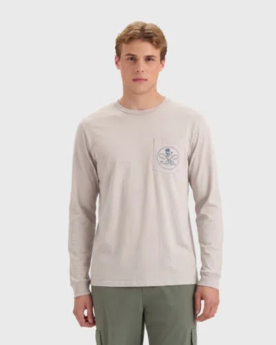 Salt Life Skull And Hooks Long Sleeve Tee In Neutral