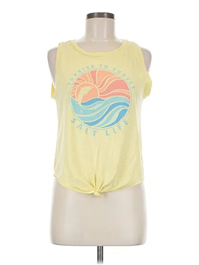 Pre-owned Salt Life Sleeveless Top Yellow Keyhole Neckline Tops