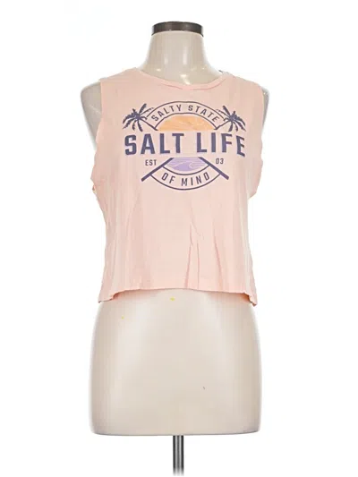 Pre-owned Salt Life Sleeveless T-shirt In Pink