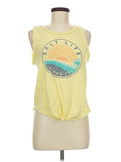 Pre-owned Salt Life Sleeveless T-shirt In Yellow