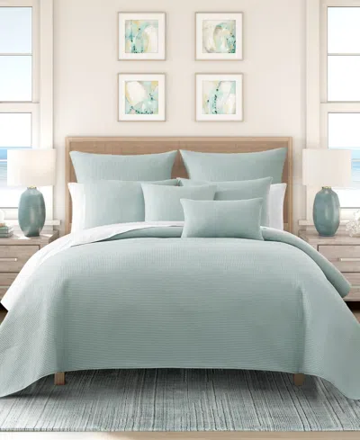 Salt Life Stillwater Solid 3-piece Quilt Set, King/california King In Blue