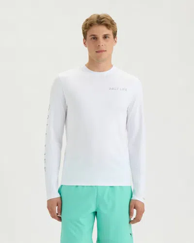 Salt Life Tackle Ready Performance Long Sleeve Tee In White