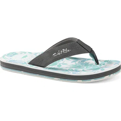 Salt Life The Harbor Flip Flop In Gray