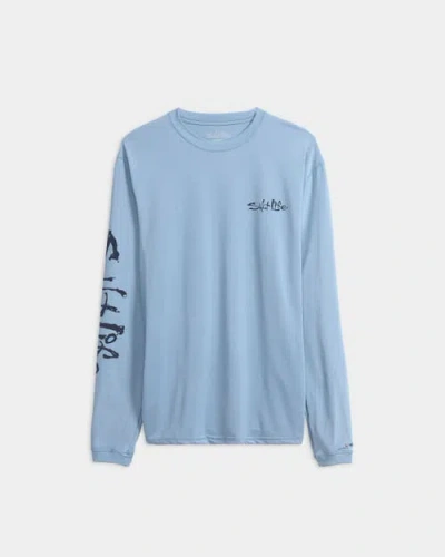 Salt Life Underwater Diving 2.0 Long Sleeve Slx Performance Tee In Blue