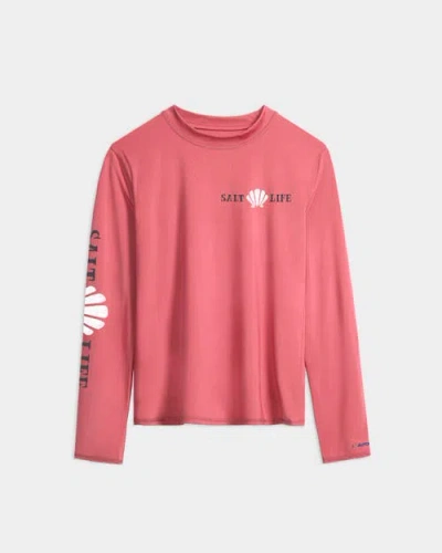 Salt Life Turtle Performance Long Sleeve Tee In Pink