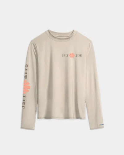 Salt Life Turtle Performance Long Sleeve Tee In Neutral