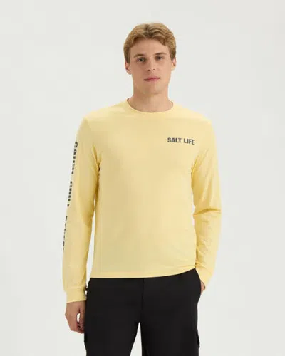 Salt Life Weekend Arsenal Long Sleeve Tee In Yellow