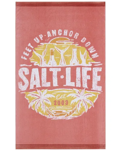Salt Life Weekend Forecast Beach Towel In Pink