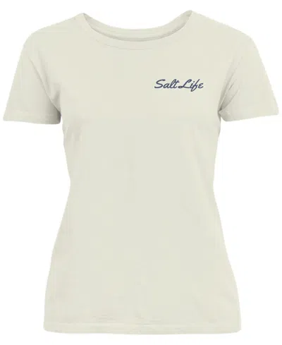 Salt Life Women's Doggy Days Cotton Short-sleeve T-shirt In Natural