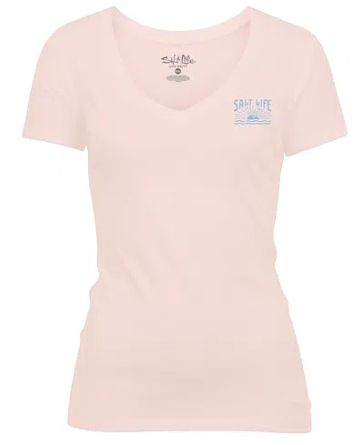 Salt Life Women's Good Morning Sunshine Cotton Graphic T-shirt In Pink Pearl