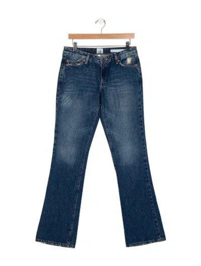 Pre-owned Salt Mid-rise Straight Leg Jeans In Blue